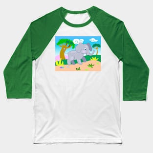 Cartoon cute elefant Baseball T-Shirt